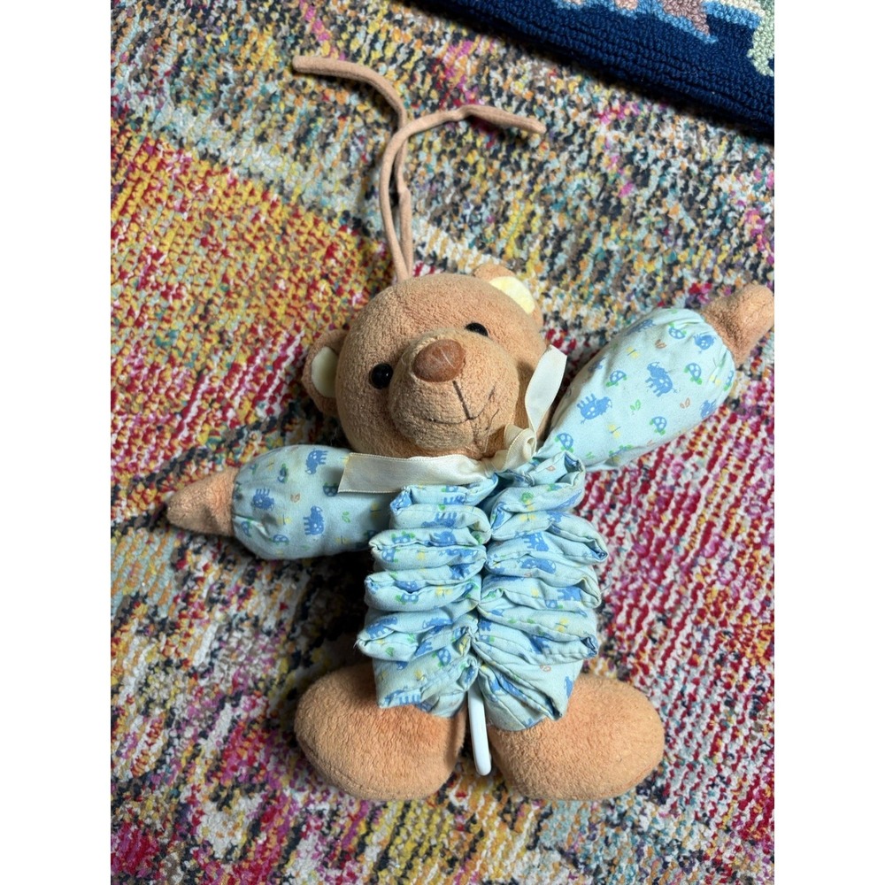 Vintage Prestige Toy Corp. Teddy Beddy Bear Musical Pull Down Plush Crib